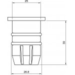 Adapteur pour chariot à bouteilles pour lave-vaisselle Bosch / Siemens / Neff