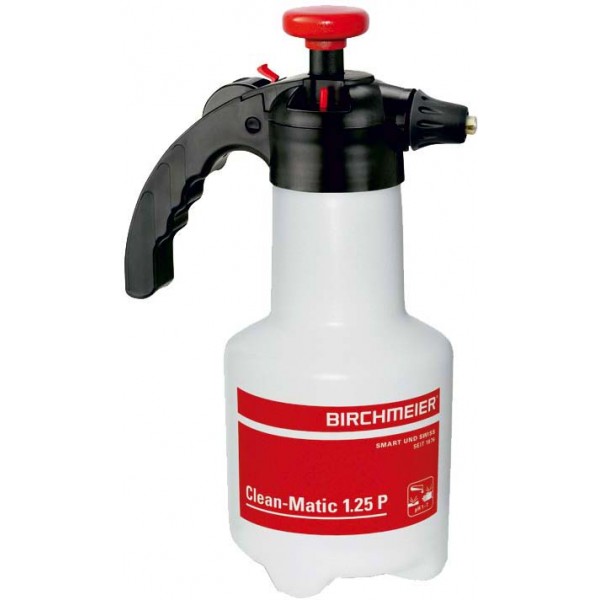 Manual pressure accumulator 1.25 P Clean Matic 360° sprayer (acids) - colour red