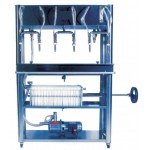 Inox 6-lift gravity filler with pump and filter