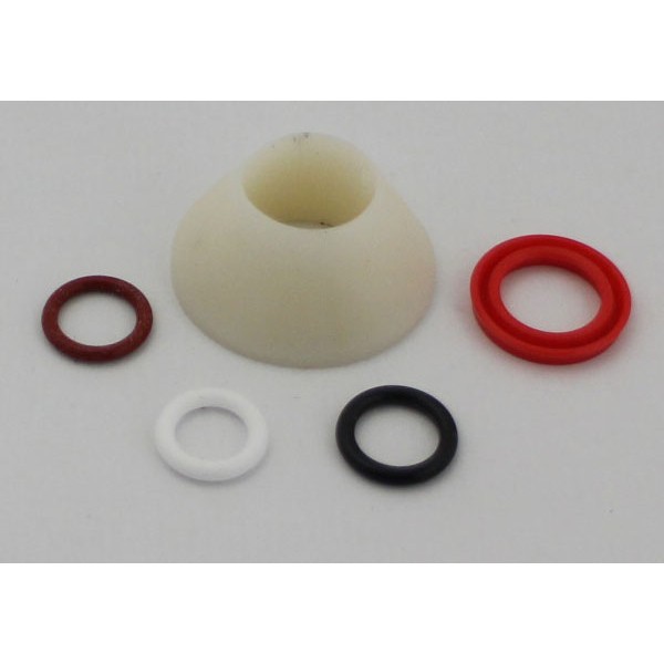 Set of seals (cone seal, lip seal, O-ring) for stainless steel filling valve