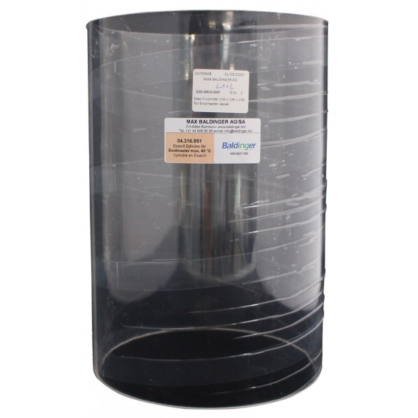 Cylindre en Esacril pour Enolmaster, max 40 °C dimensions 200x190x292 mm