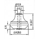 Rolle grün zu Kapselroller 05.505 D 29.5 mm, H 24.7 mm