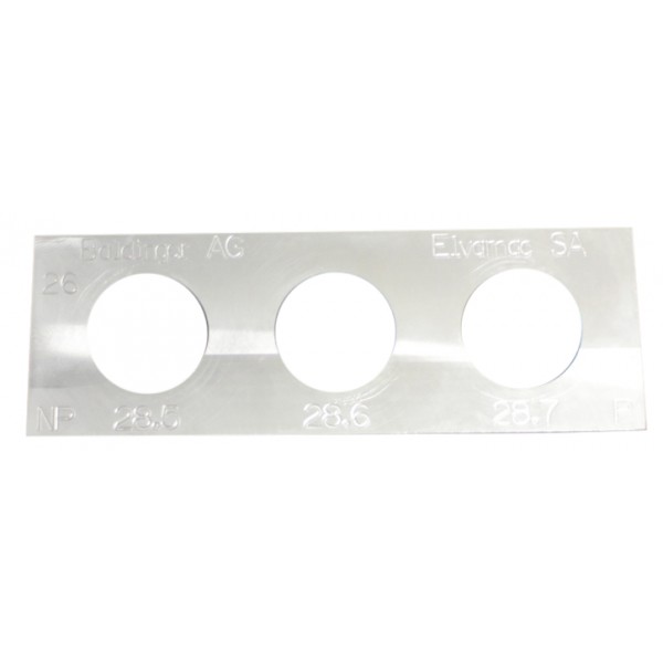Jauge de contrôle Ø 26 pour capsules couronne Jauge de contrôle Ø 26 pour capsules couronne