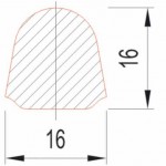 Dichtung zum Einkleben für Maischetüre 400 x 530 mm Silikon