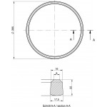 Joint pour porte 440 x 320 mm ovale NBR blanc