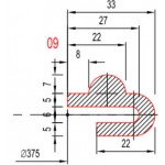 Tanktürdichtung 1185 325 x 425 mm, violett für max 96 % Vol. Alkohol
