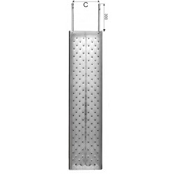 drapeau en acier inox 304 pour le refroidissement/chauffage 270 x 600 mm 2 raccords 1/2 