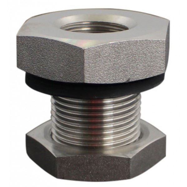 passe-paroi inox 304 ( 1 pièce) pour drapeau 3/4 ''G mâle - 1/2 ''G femelle