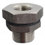 passe-paroi inox 304 ( 1 pièce) pour drapeau 3/4 ''G mâle - 1/2 ''G femelle