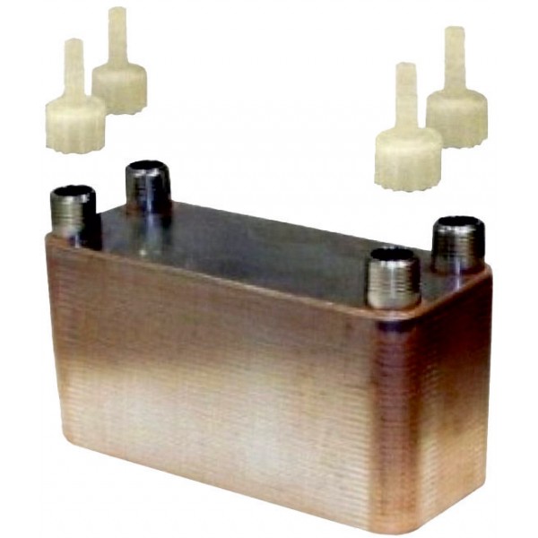 Echangeur à plaques 36 plaques inox, 4 x 3/4 Echangeur à plaques 36 plaques inox, 4 x 3/4