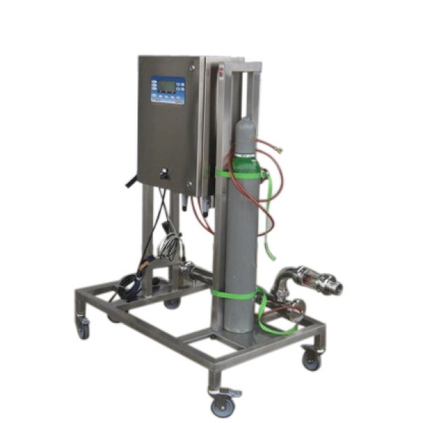 Chariot inox ELVAMAC 4 roues Porte bouteille pour EVO 1000 Parsec Pour 2 bouteilles, Azote et CO2 Fabrication Suisse