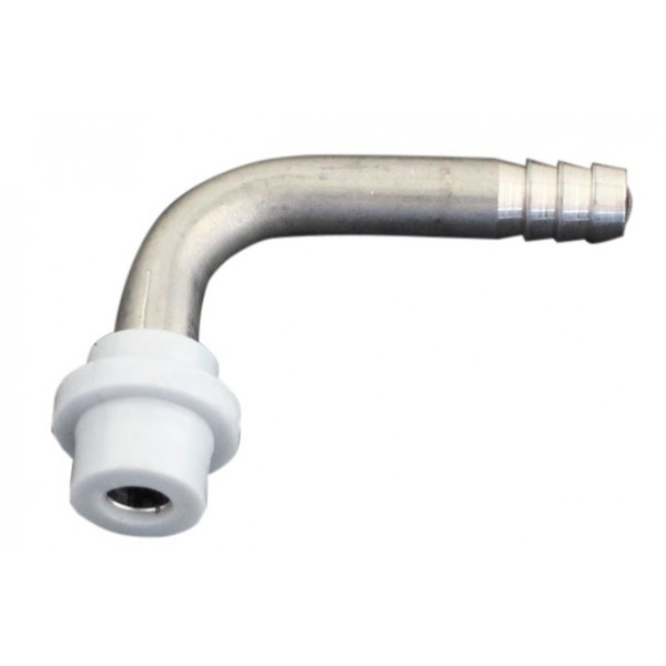 Spout elbow, ID 7 mm chrome-plated brass