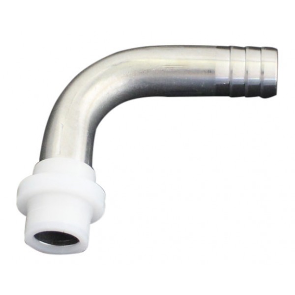 Spout elbow, ID 10 mm chrome-plated brass
