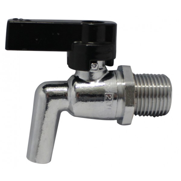Robinet d'écoulement laiton chromé 1/2 Robinet d'écoulement laiton chromé 1/2