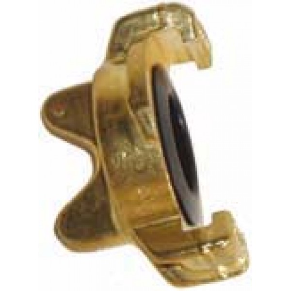 Cover / blind coupling brass, GEKA seal NBR black