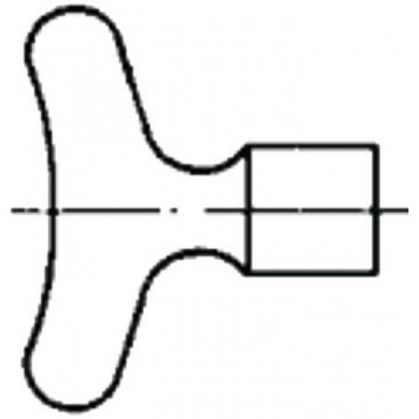 Probierhahnschlüssel Quadrat 8 mm 
