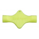clé double tâte vin en plastique carrée 7 mm, triangle 8 mm jaune