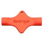 clé double tâte vin en plastique carrée 7 mm, triangle 8 mm rouge