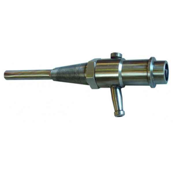 Dégustateur pour vase en bois acier inoxydable 1.4301, avec filetage conique pour trou Ø 14 à 20 mm Dégustateur pour vase en bois acier inoxydable 1.4301, avec filetage conique pour trou Ø 14 à 20 mm