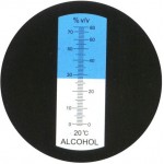 Réfractomètre LED pour alcool RHW 80 ATC 0 - 80 Vol. %