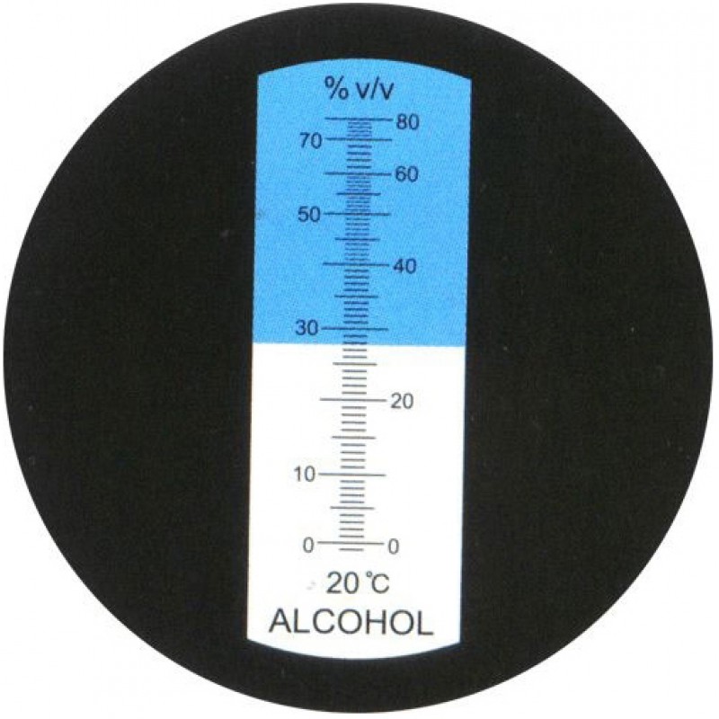 Réfractomètre 0-80 % vol. alcool 013.047.6