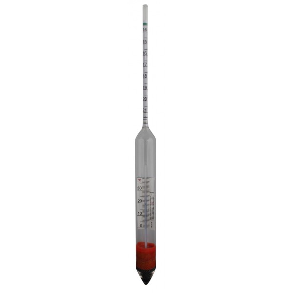 Densimètre pour moût 14 à 21 % avec thermomètre