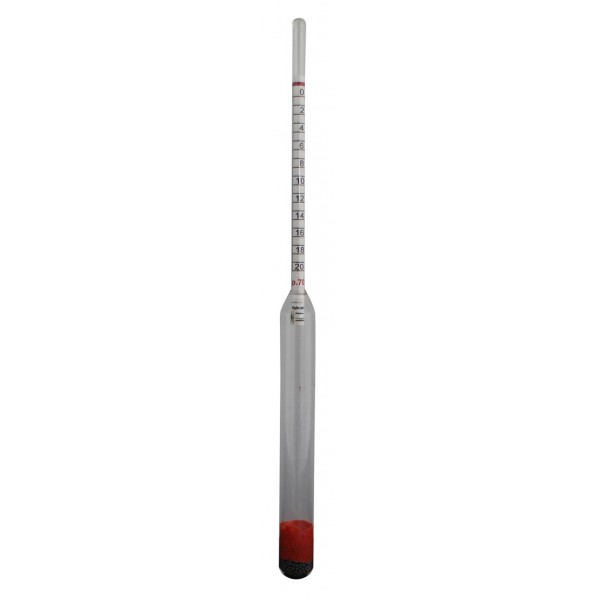 Beer wort spindle 0 - 20 % without thermometer Reference temperature 70 °C