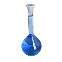 Volumetric flask 2'000 ml with stopper and ring mark - AKTION - only while stocks last