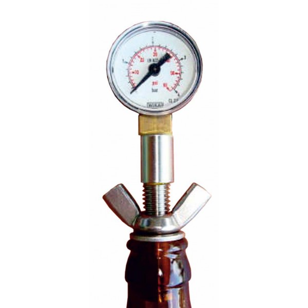Aphromètre pour bouteilles à bouchon couronne 26 mm, max 4 bar