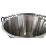 Conical stainless steel bucket 10 litres without bottom tyre
