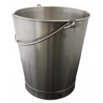 Seau conique inox, 10 litres, avec bec verseur