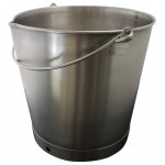 Seau avec bec verseur inox, 15 litres