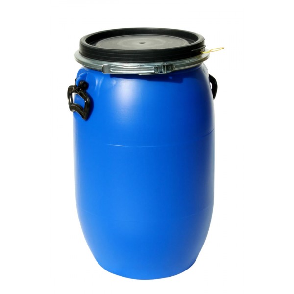 Wide neck drum blue round 30 l