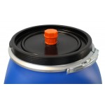 PE wide neck barrel blue square 60l with fermentation lid