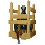 Standflasche T/S 'SCHWILCH' 5 Liter mit Holzverschlag, mit Stopfen ohne Bohrung