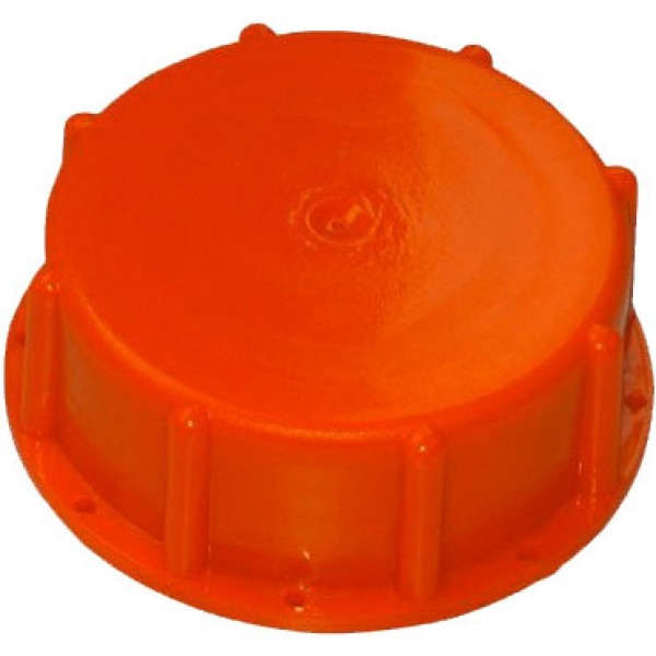 cape de fermeture orange (pour l'écoulement / trou d'aération du couvercle) pour fût en PE Speidel