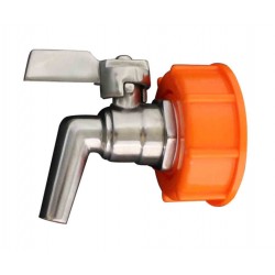 robinet en acier inox DN 10, avec écrou orange Speidel
