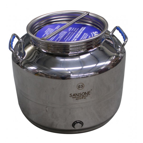 Beverage jug 25 l welded base stainless steel, 1/2 ''G IG Beverage jug 25 l welded base stainless steel, 1/2 ''G IG