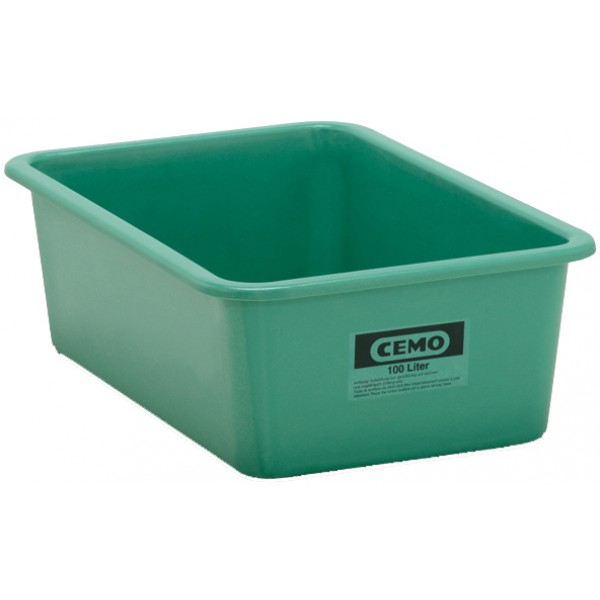 Stands / Rectangular containers GRP green, 100 l CEMO