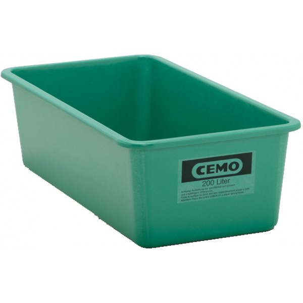Stands / Rectangular containers GRP green, 200 l flat CEMO
