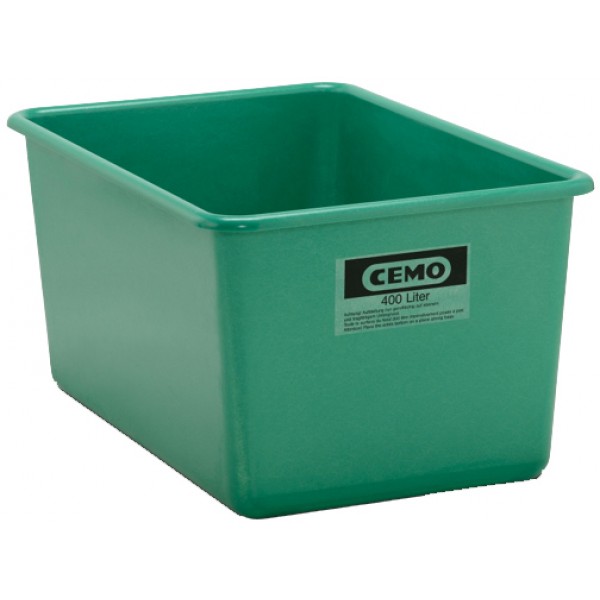 Stands / Rectangular containers GRP green, 400 l CEMO