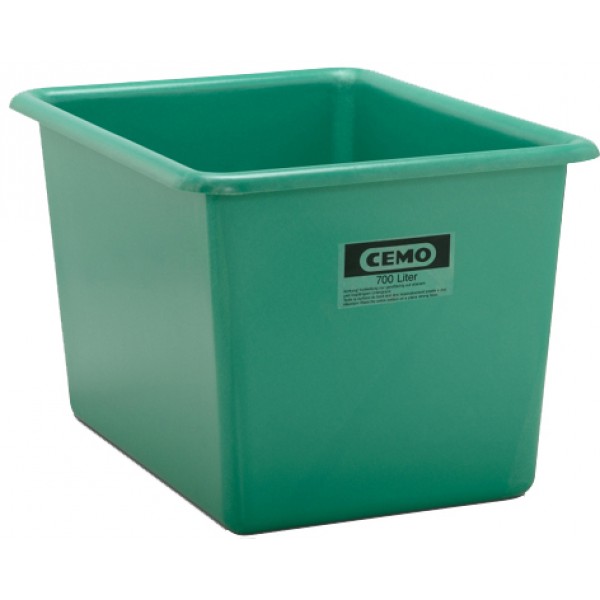 Bac vert rectangulaire en résine polyester renforcée CEMO, 700 l Bac vert rectangulaire en résine polyester renforcée CEMO, 700 l