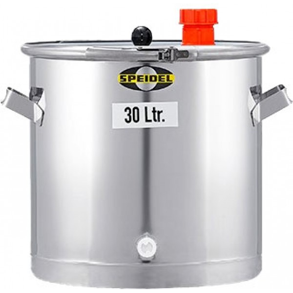 Stainless steel universal drum 30 L Ø350 mm H 400 mm