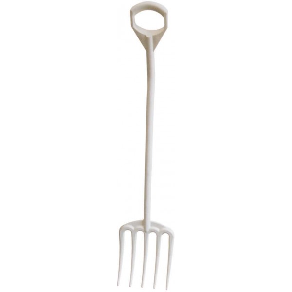 Fourche droite PP blanc, alimentaire