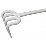 Fourche courbée (90 °) PP alimentaire blanc