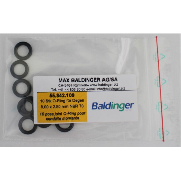 O-ring seal for dagger/riser pipe for NC keg Øi 8 mm x 2.5 mm 10 pieces O-ring seal for dagger/riser pipe for NC keg Øi 8 mm x 2.5 mm 10 pieces