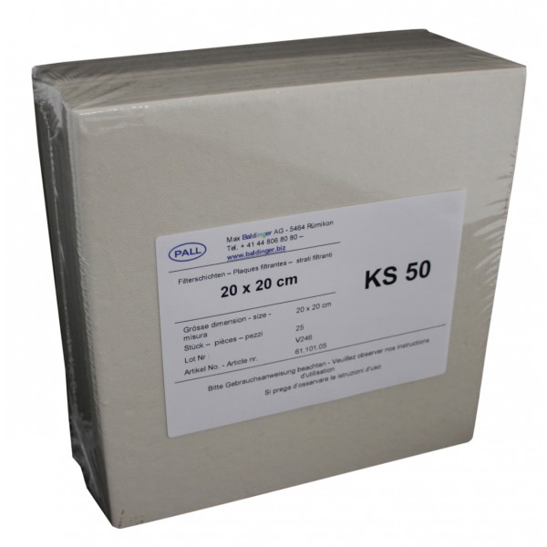 Plaques filtrantes SeitzSchenk KS 50 20/20 cm