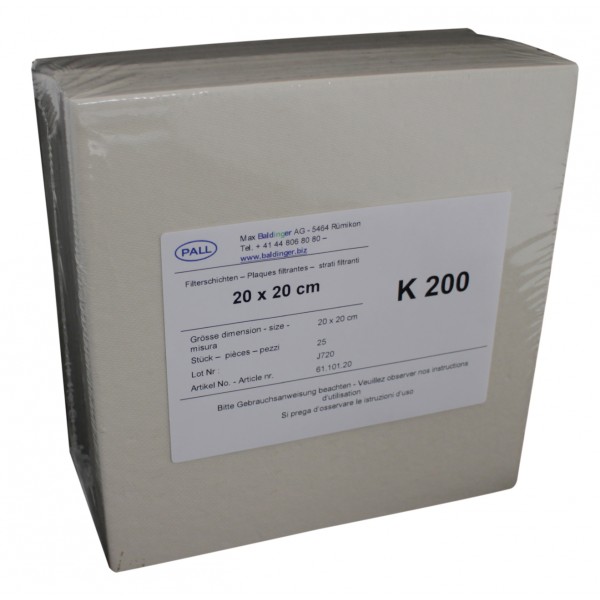 Seitz K 200 20/20 cm filter sheets
