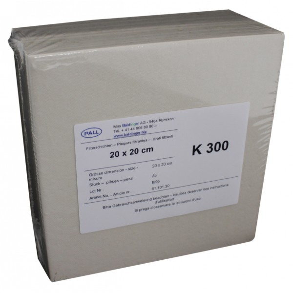 Seitz K 300 20/20 cm filter sheets Seitz K 300 20/20 cm filter sheets