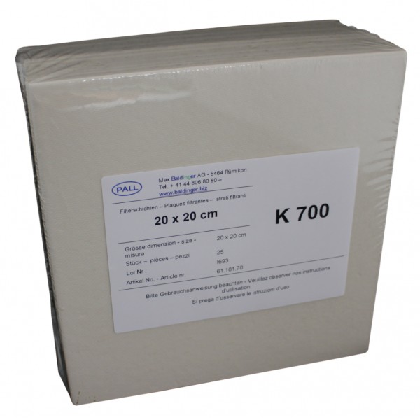 Plaques filtrantes Seitz K 700 20/20 cm